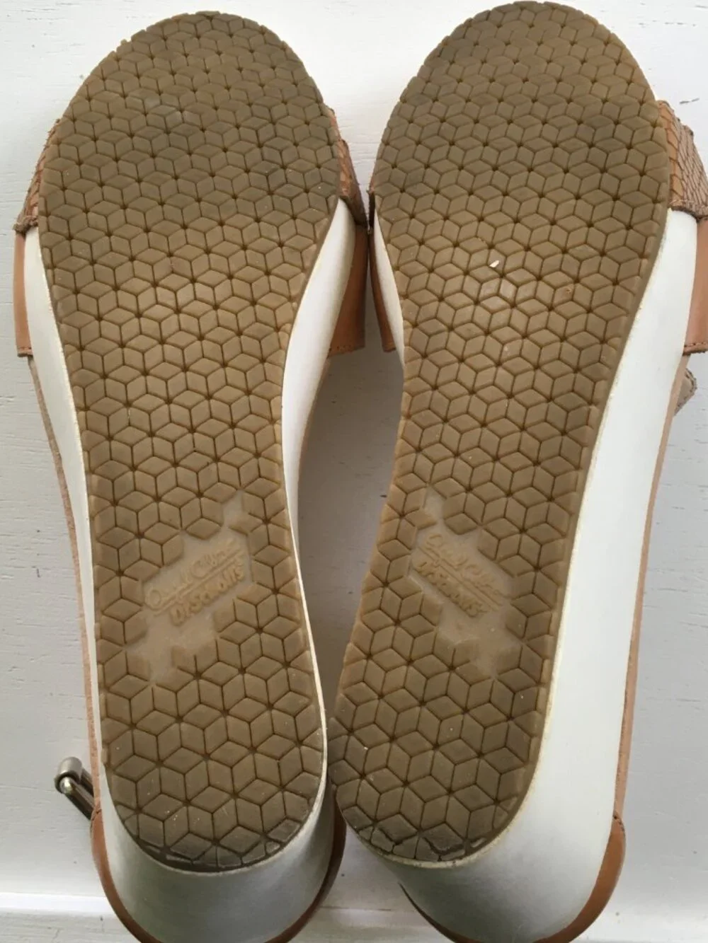 Dr. Scholl's Warner Tan Leather Wedge Sandal Platform 10M